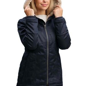 Hoodlamb Women’s Classic Hemp Jacket Size XS Dark Blue‎